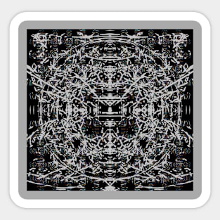 Gray on Black Sticker